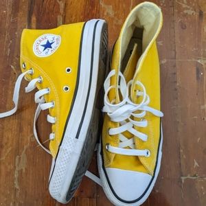 Converse High Tops Yellow Size 7